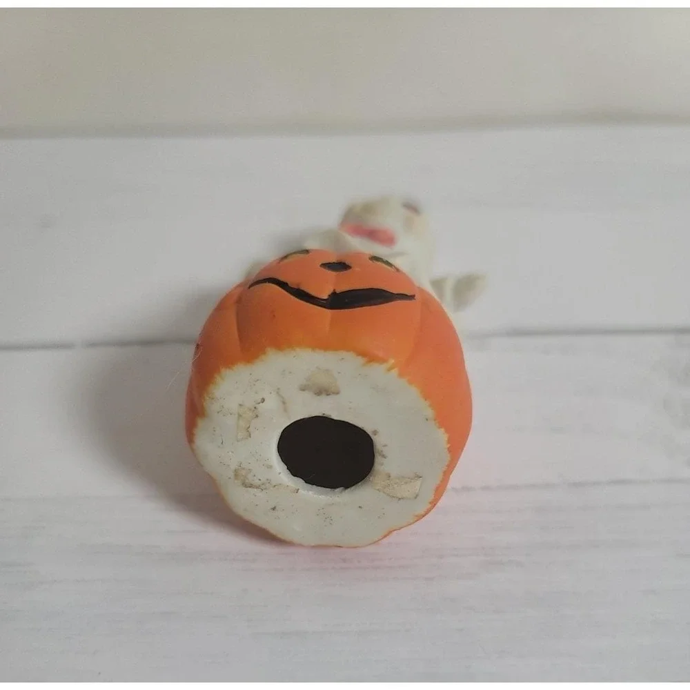 Vintage Halloween Ceramic Ghost Pumpkin‎ Figurine 3
